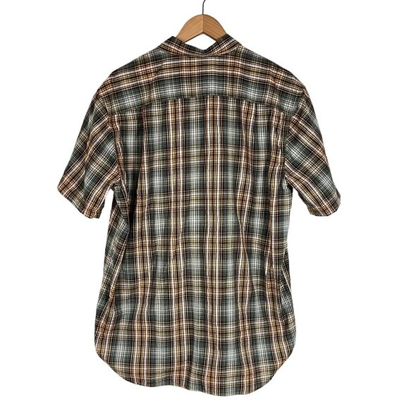 CE Schmidt Workwear Yellow & Green Short Sleeve Casual Button Down Size Large - Picture 2 of 3